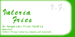 valeria fries business card